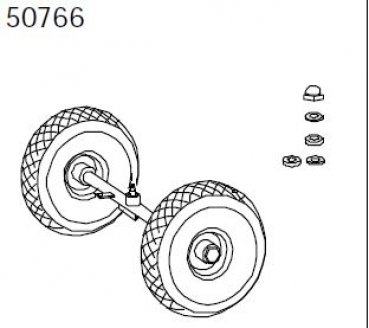 Hinterachse komplett mit Räder für 480 Funracer